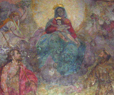 affresco della madonna maestà