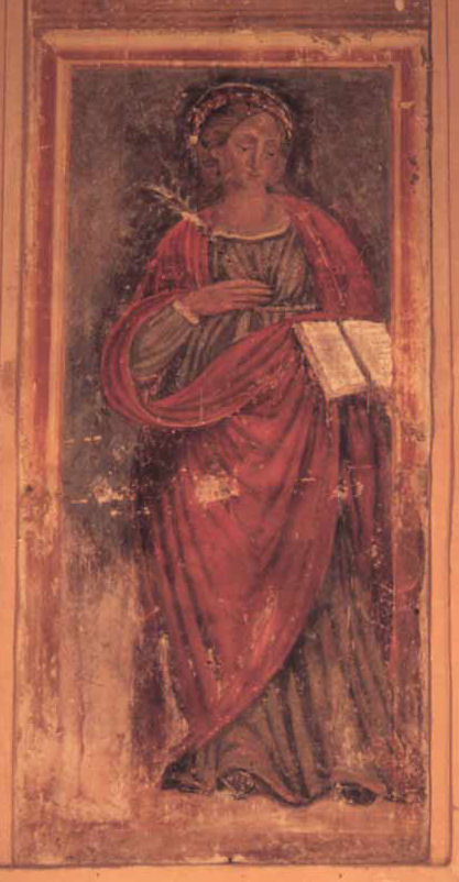 affresco riproducente Santa Vittoria
